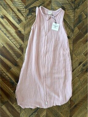 Pink Muslin Wearable Blanket Sleep Sack, Unisex 0-6 Months